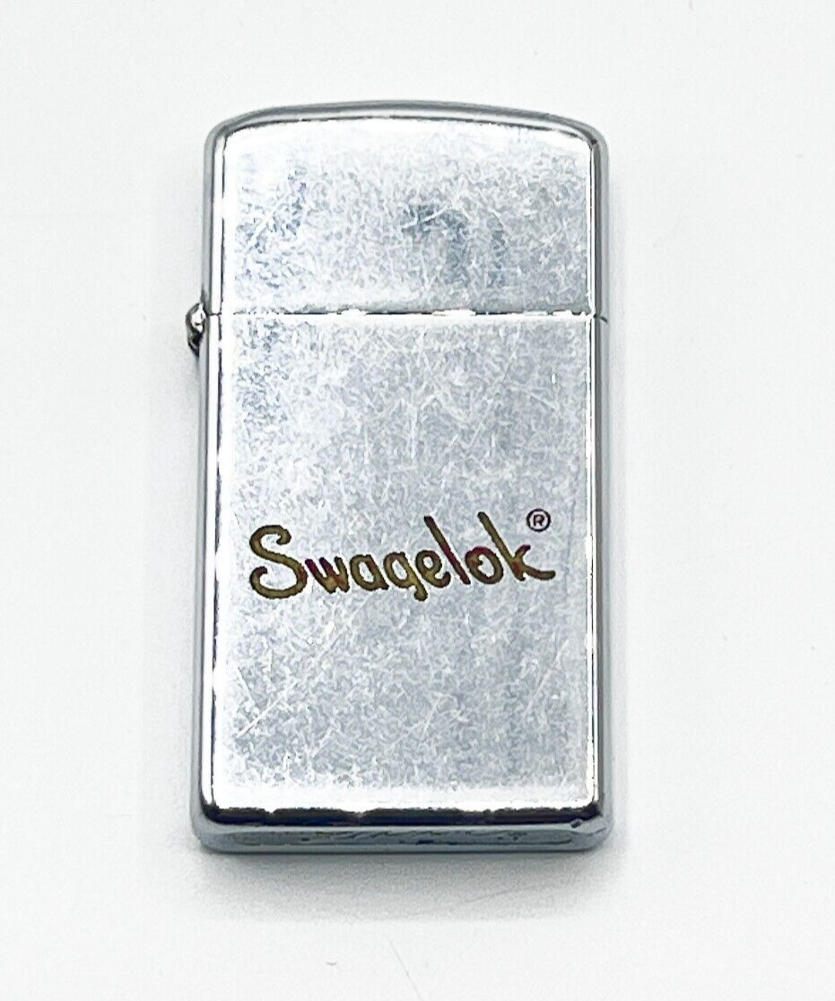 1950\'s Vintage Zippo Slim Lighter, w/Swagelok Logo, Employee Promotional Premium