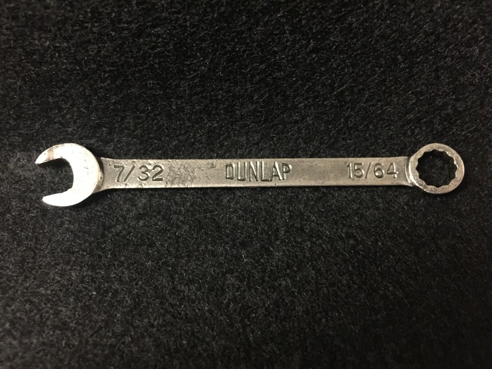 Vintage Small Dunlap 7/32 - 15/64 Combination Wrench -- \