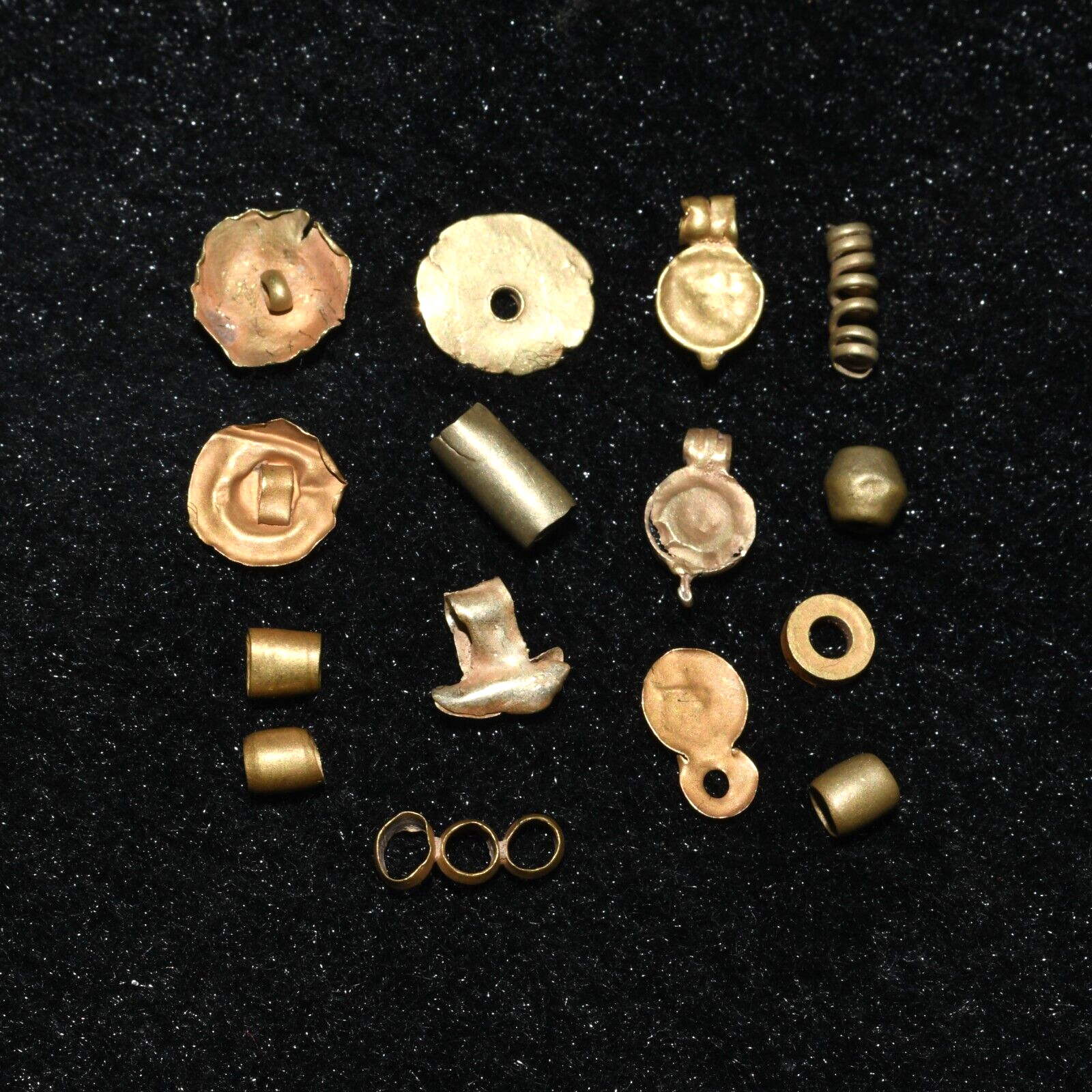 15 Ancient Roman & Greek Gold Beads & Ornaments Circa 300 BCE - 1st Century AD