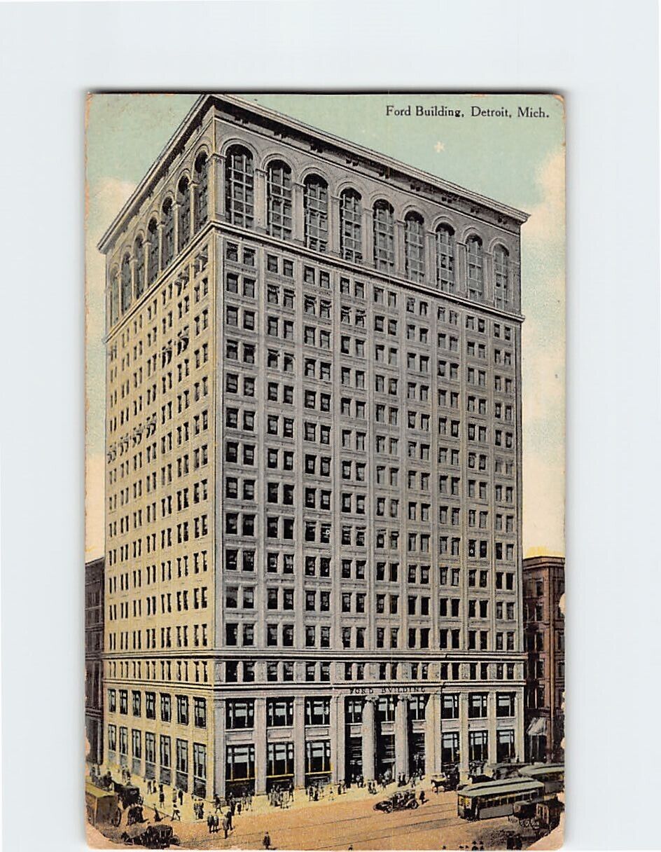 Postcard Ford Building, Detroit, Michigan