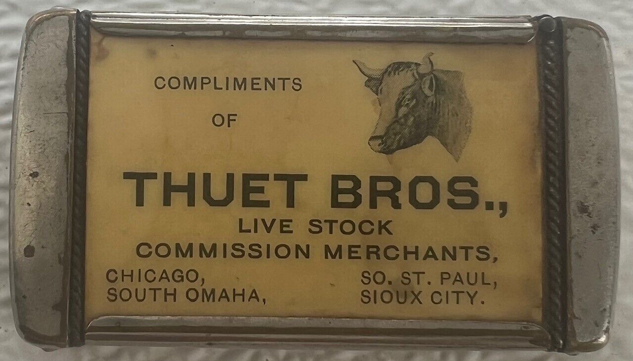 RARE Antique Match Safe- Thuet Bros