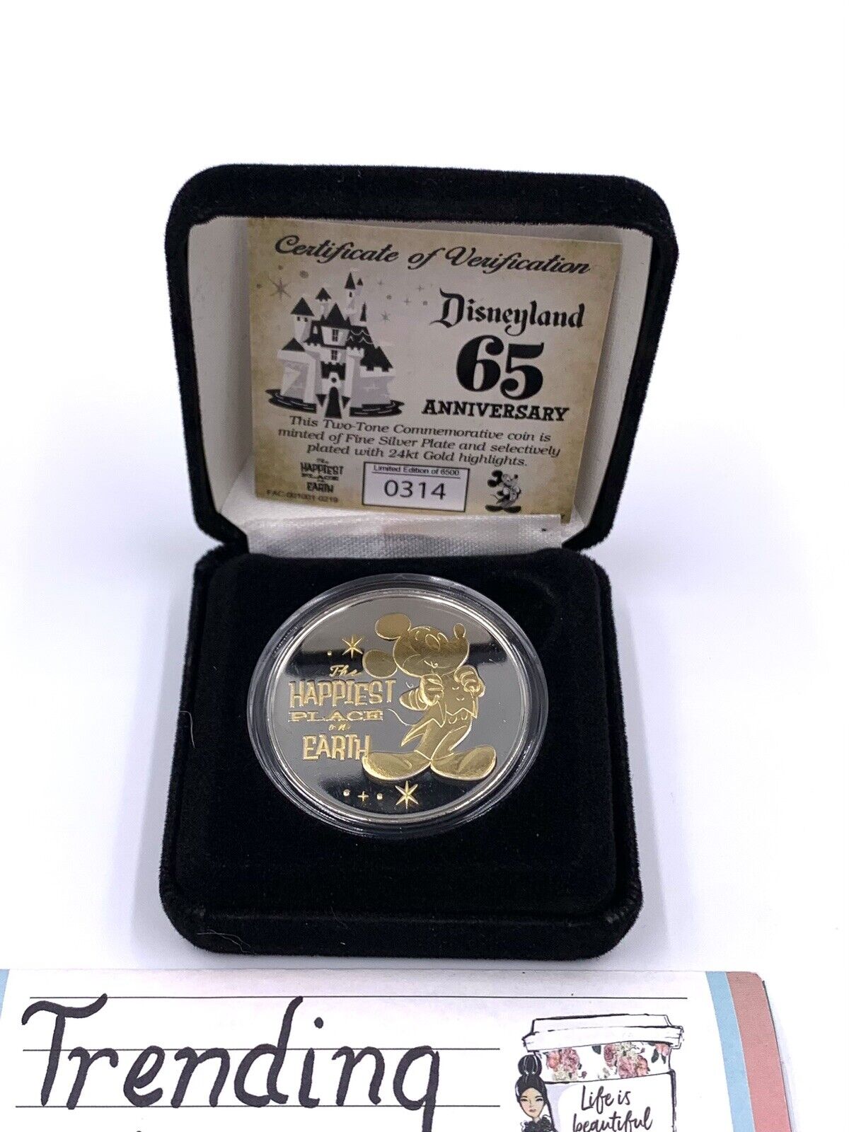Disneyland Park 65th Anniversary Commemorative Limited Edition Coin SHIPS TODAY