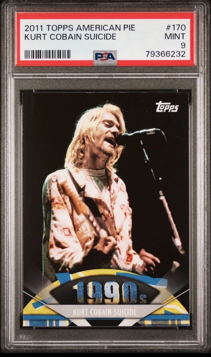 2011 Topps American Pie #170 Kurt Cobain Nirvana PSA 9 / Pop 10/ Only 1 Higher