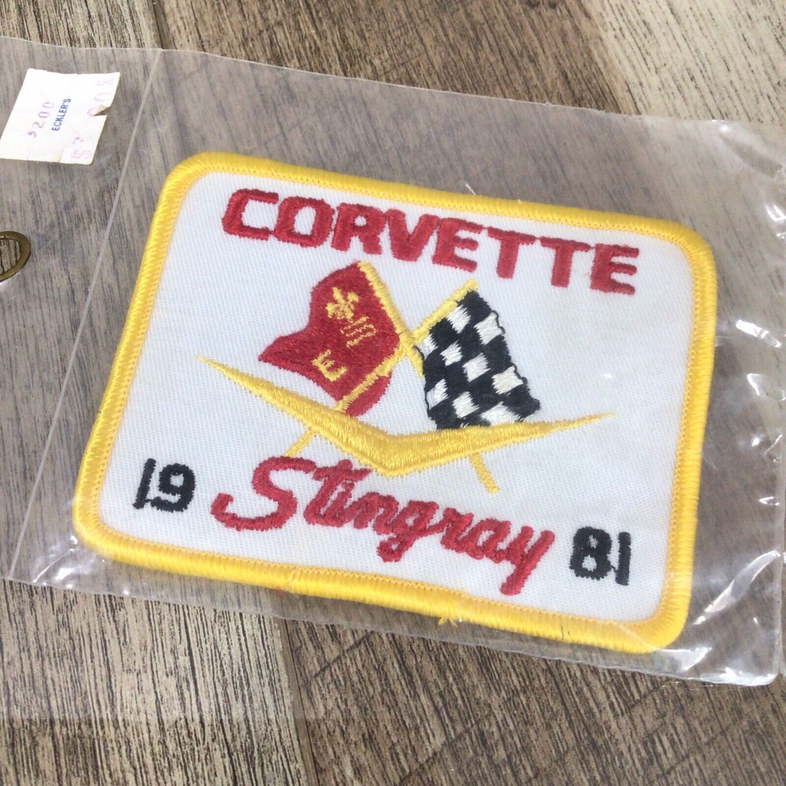 Vintage Corvette Stingray 1981 Embroidered Patch New Sealed in Original Package
