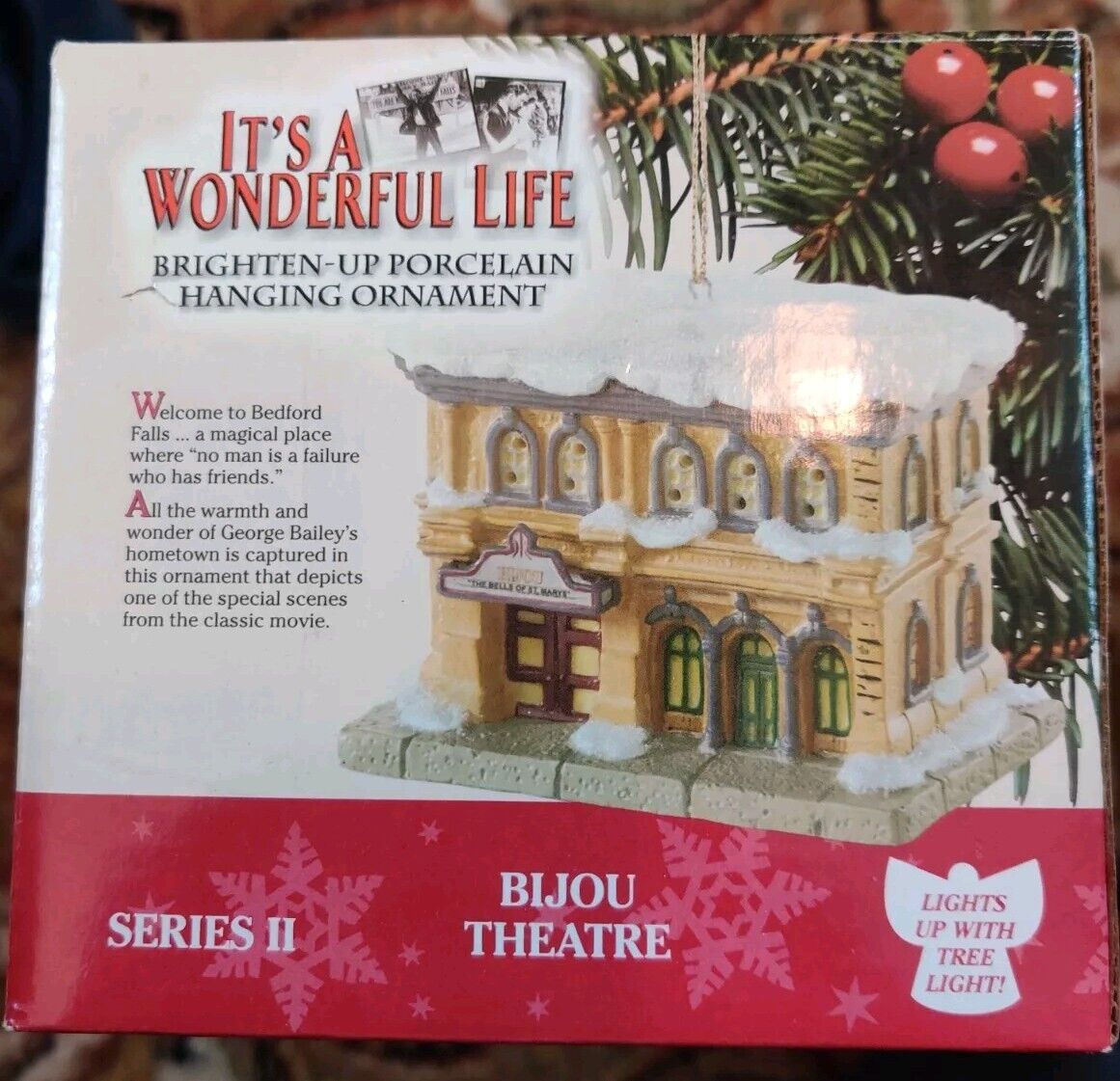2003 Enesco It\'s A Wonderful Life Village Bedford Falls Bijou Theater MIB