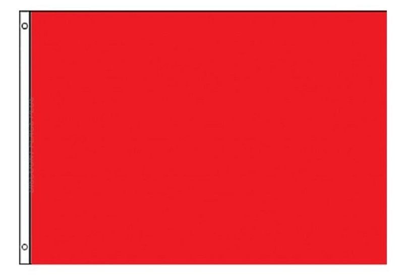 3x5 SOLID Plain Red Nylon Printed Flag Banner Grommets 