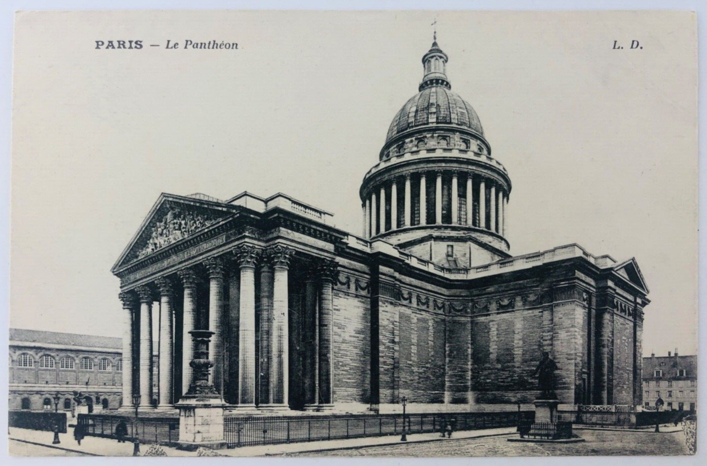 Vintage Paris France Le Pantheon The Pantheon Postcard P50