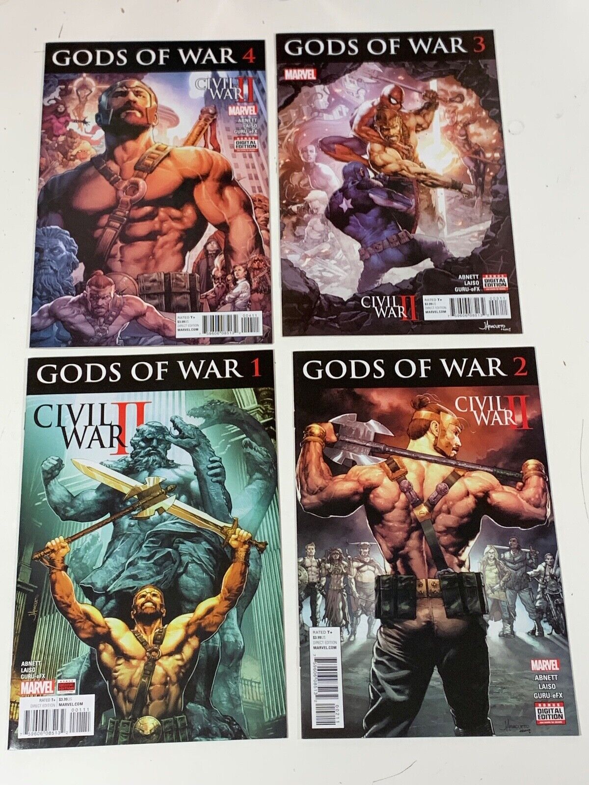 Civil War II Gods of War 1 2 3 4 Complete Set NM