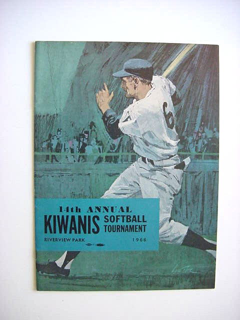 Dubuque, Iowa. 1966 Kiwanis 14th Annual Softball Tournament Program. Local Ads.