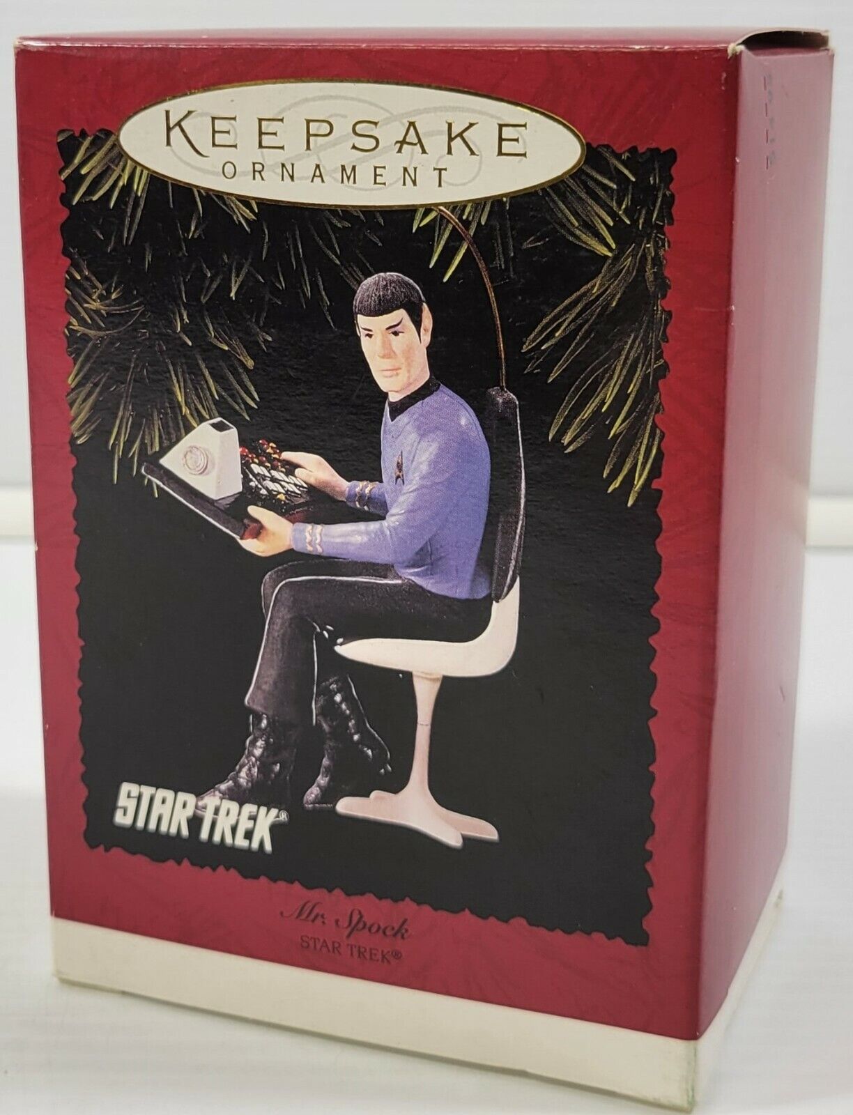 P) Vintage 1996 Star Trek Hallmark Keepsake Christmas Ornament Mr. Spock