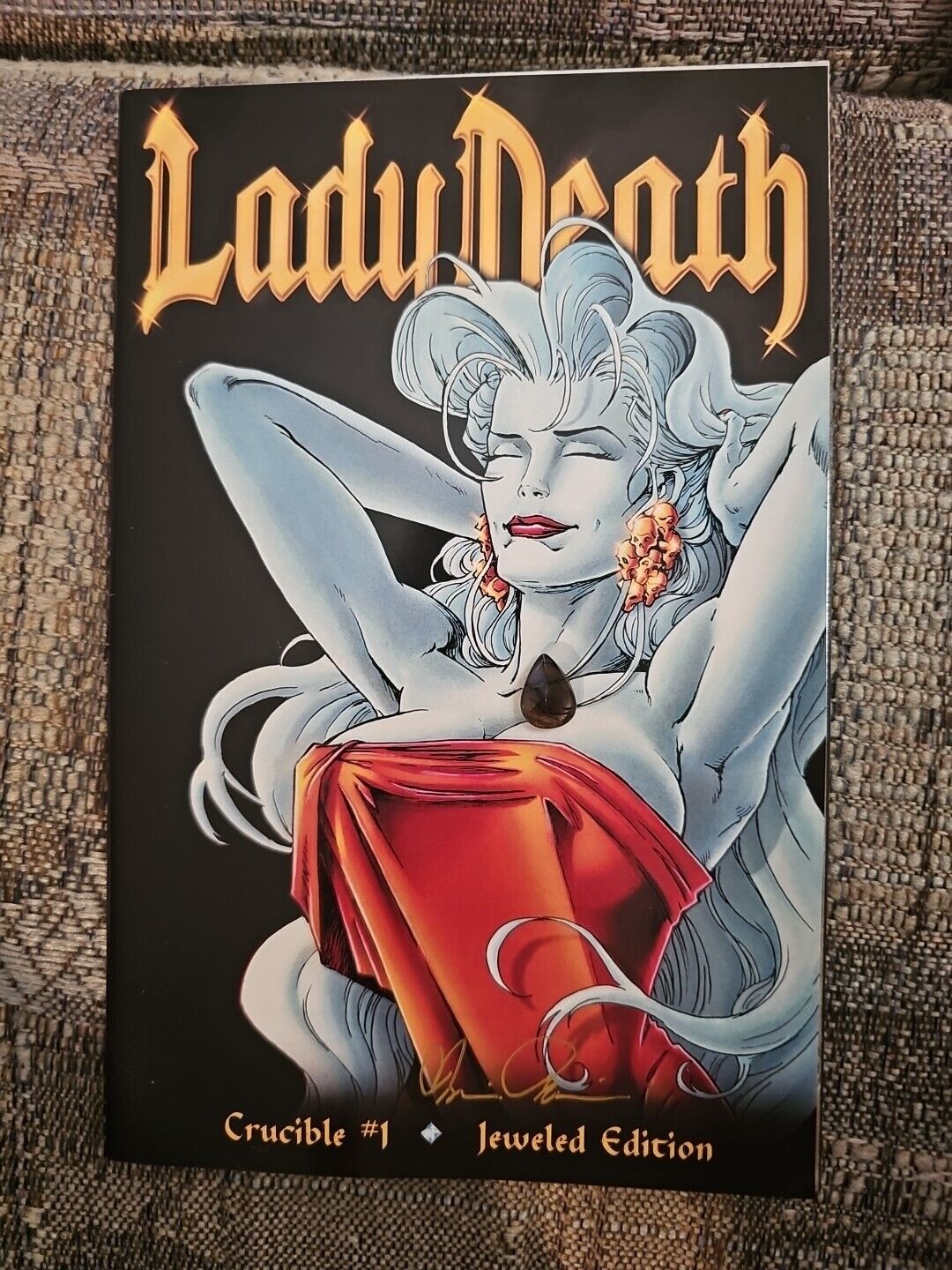Lady Death Crucible 1 Coffin Comics Jeweled Edition Very Rare. 4 Out 50,Real Gem