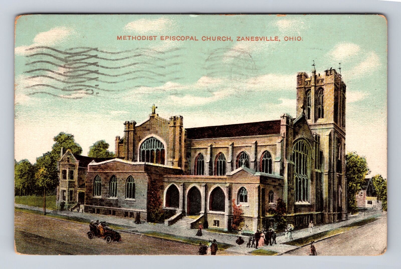 Zanesville OH-Ohio, Methodist Episcopal Church, Antique Vintage Postcard