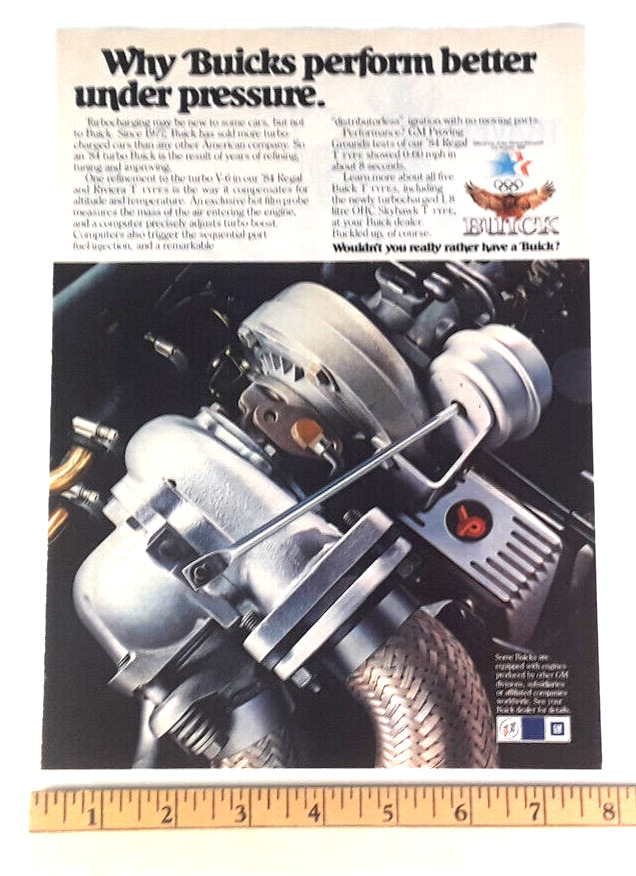 BUICK GRAND NATIONAL T-TYPE TURBO ORIGINAL 1984 AD