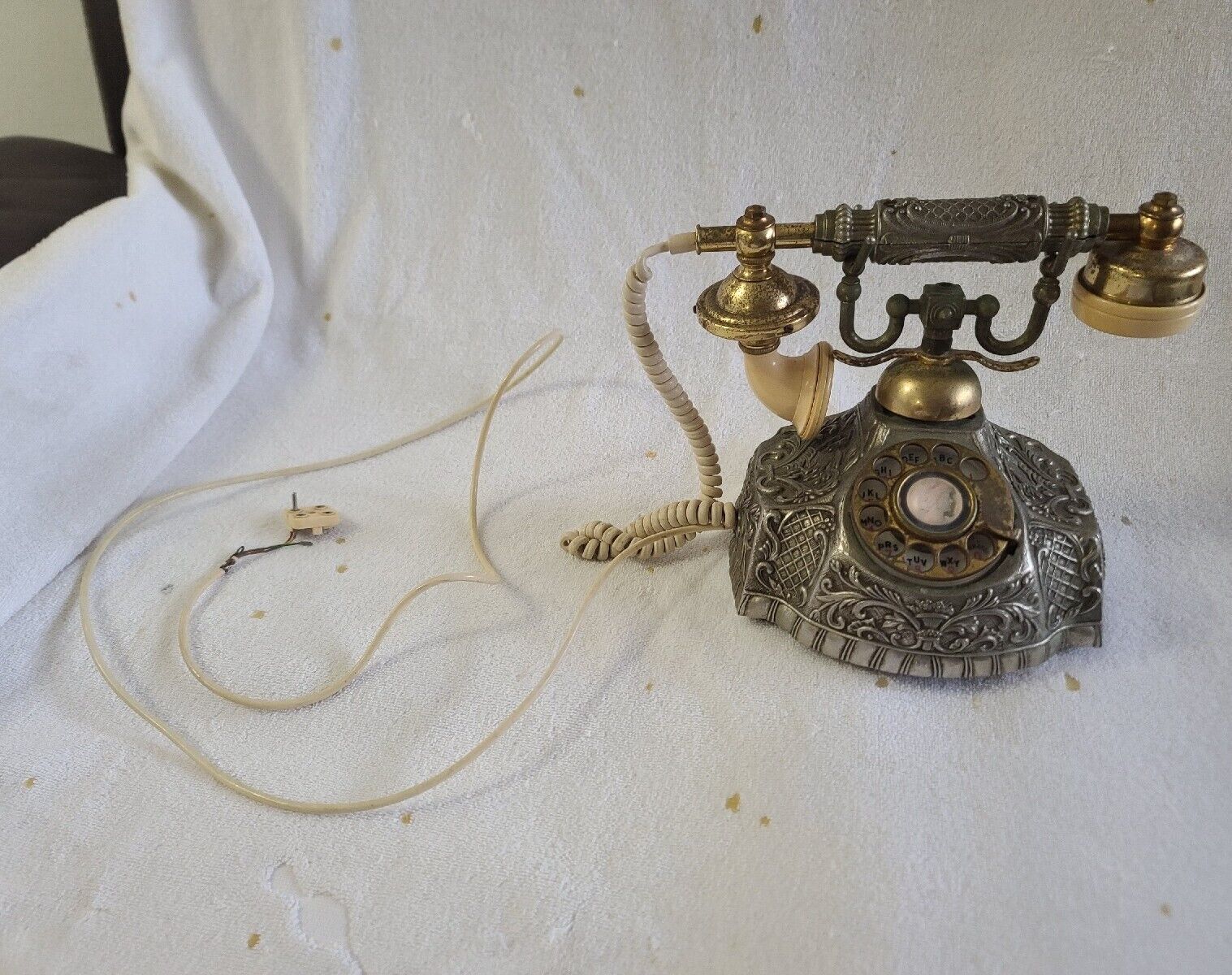 Vintage Handset Rotary Dial Phone Antique Old Fashioned Telephone (Pre-Owned) 