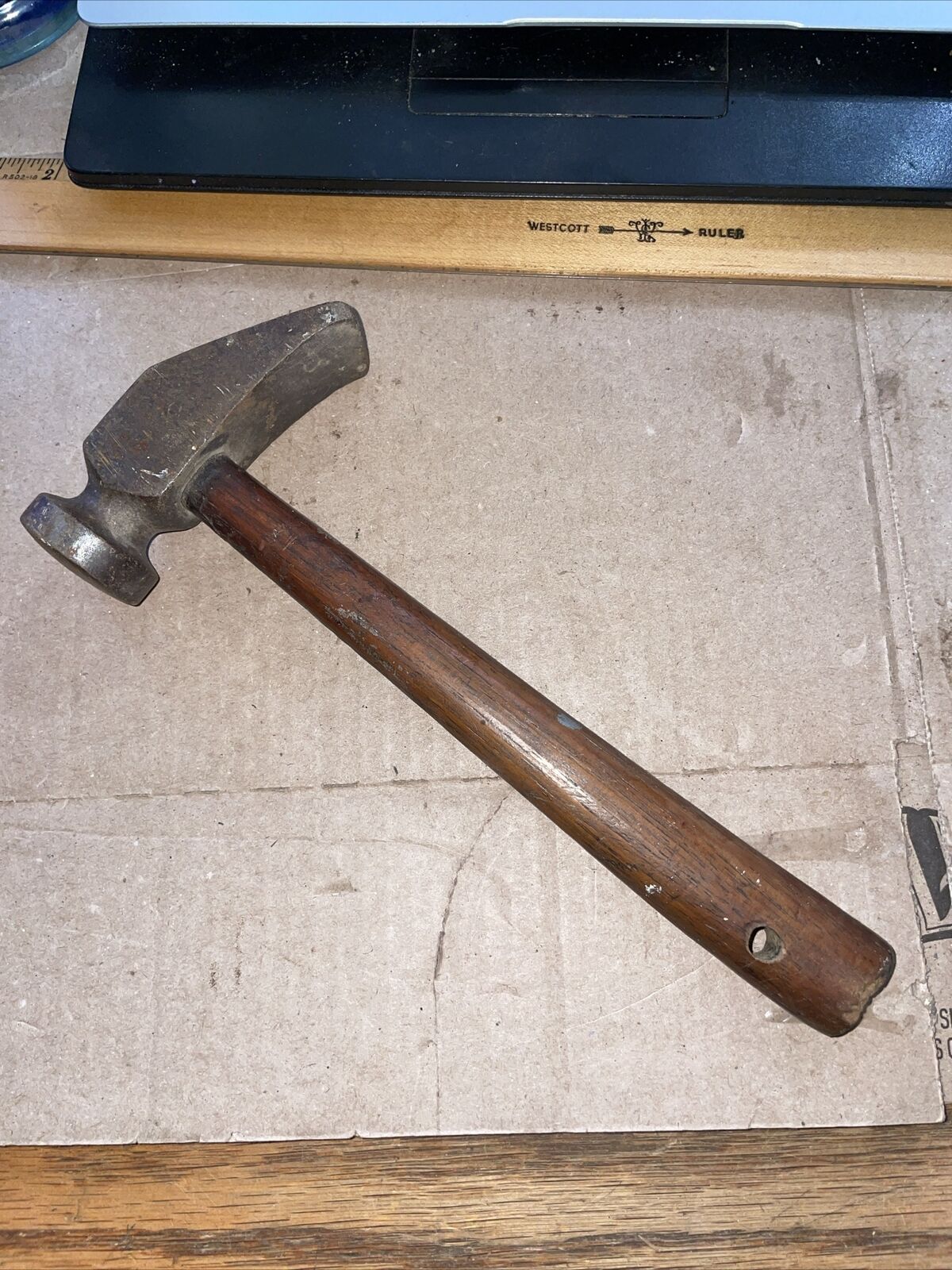Antique cobbler\'s flat head hammer - marked “0” Steel  Neat Piece  Look 