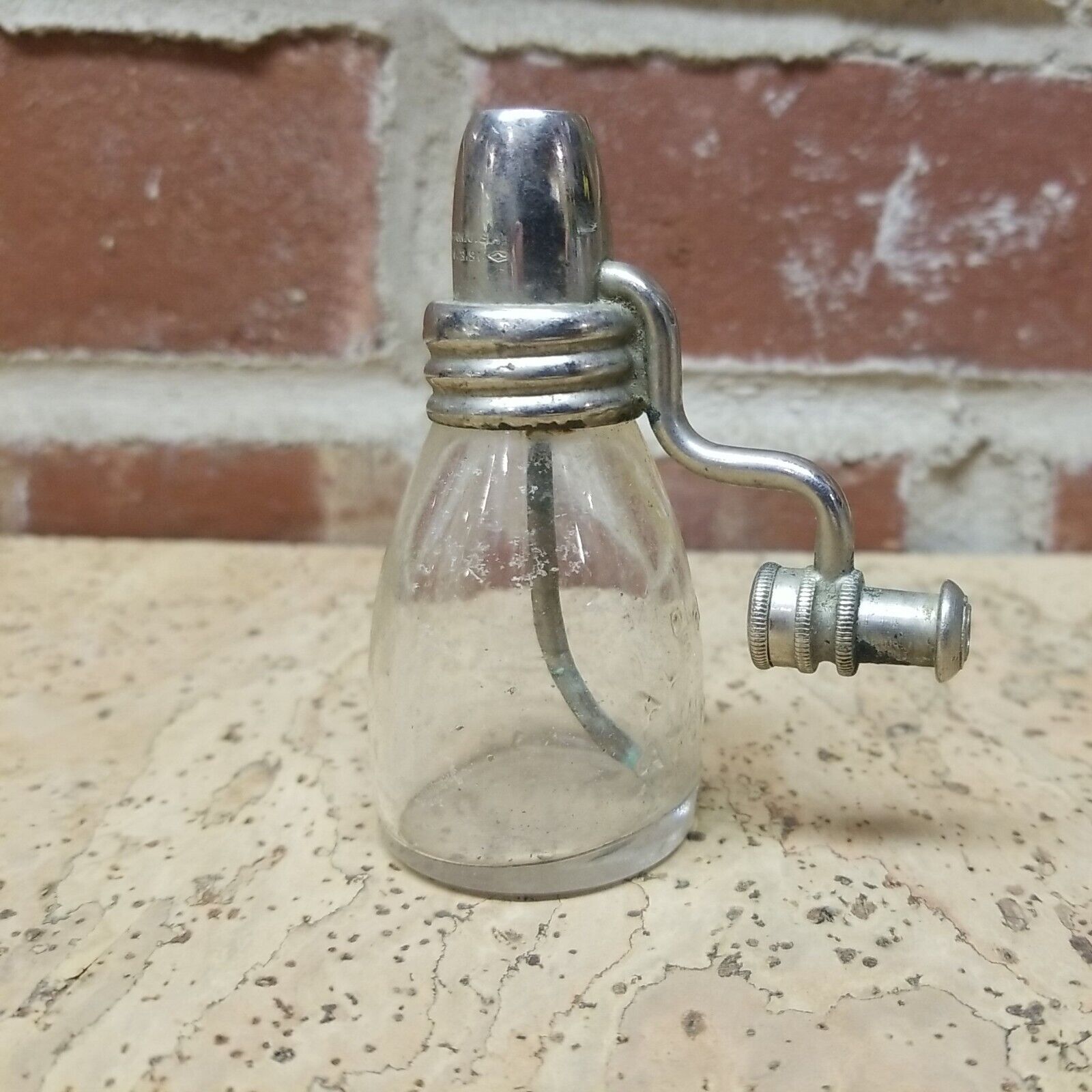 Rare Circa 1890 Vaseline Atomizer Embossed Bottle ALBOLENE ATOMIZER A