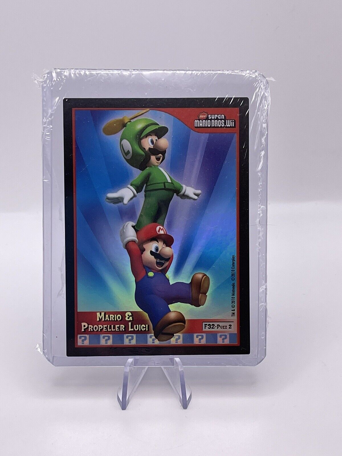 2010 Enterplay Super Mario Bros Wii Foil Mario & Propeller Luigi