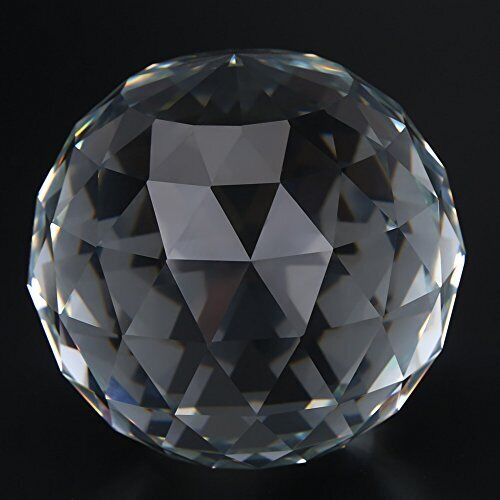 1Pc 60/80mm Crystal Glass Ball Clear Cut K9 Crystal Prisms Glass Ball Decor f...