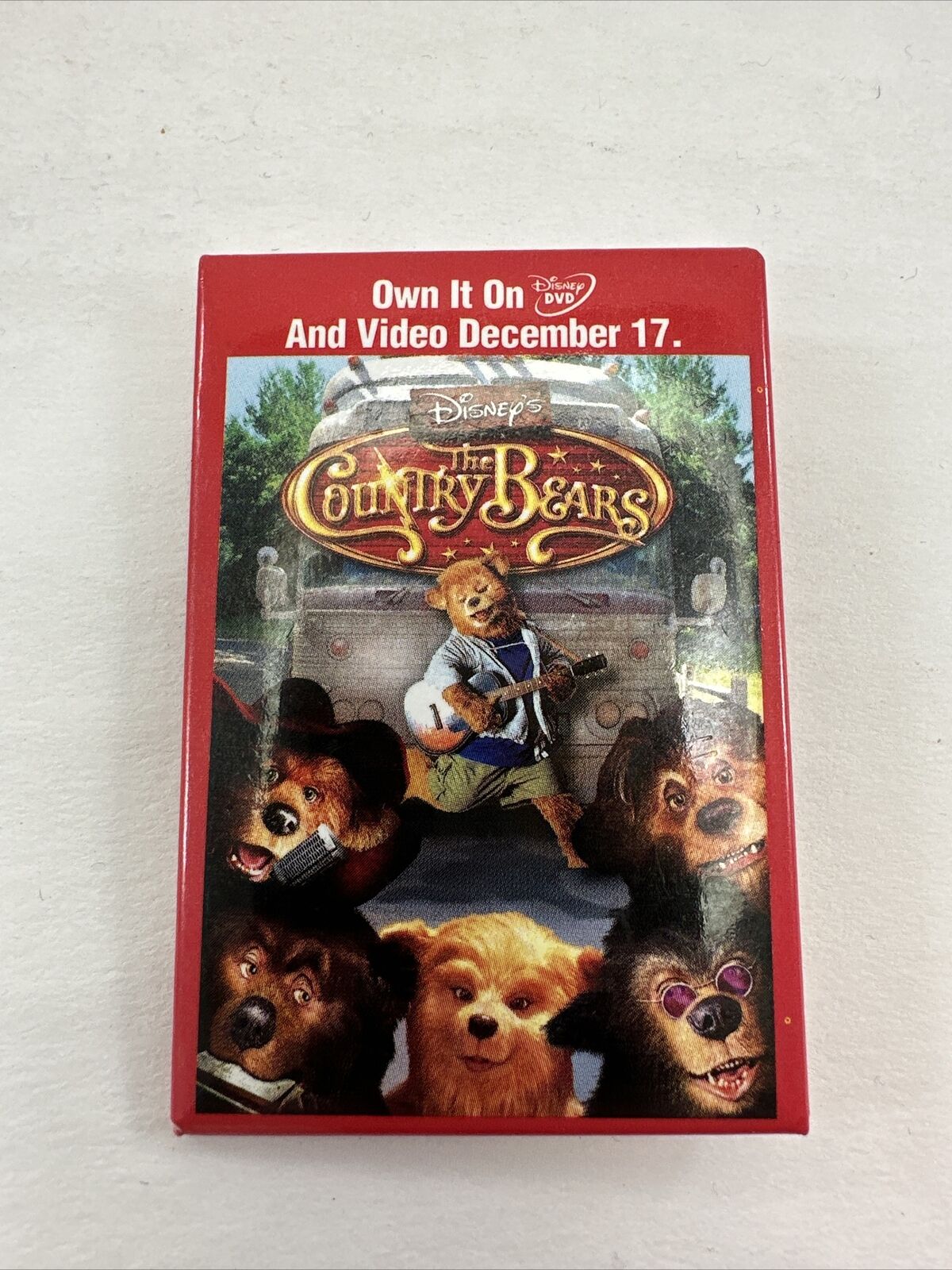 Vintage Disney The Country Bears Pin Promotional Promo Pinback Badge Button
