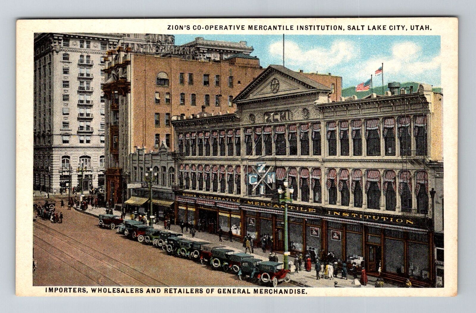 Salt Lake City UT-Utah, Zion\'s Co-Operative Mercantile Inst Vintage Postcard