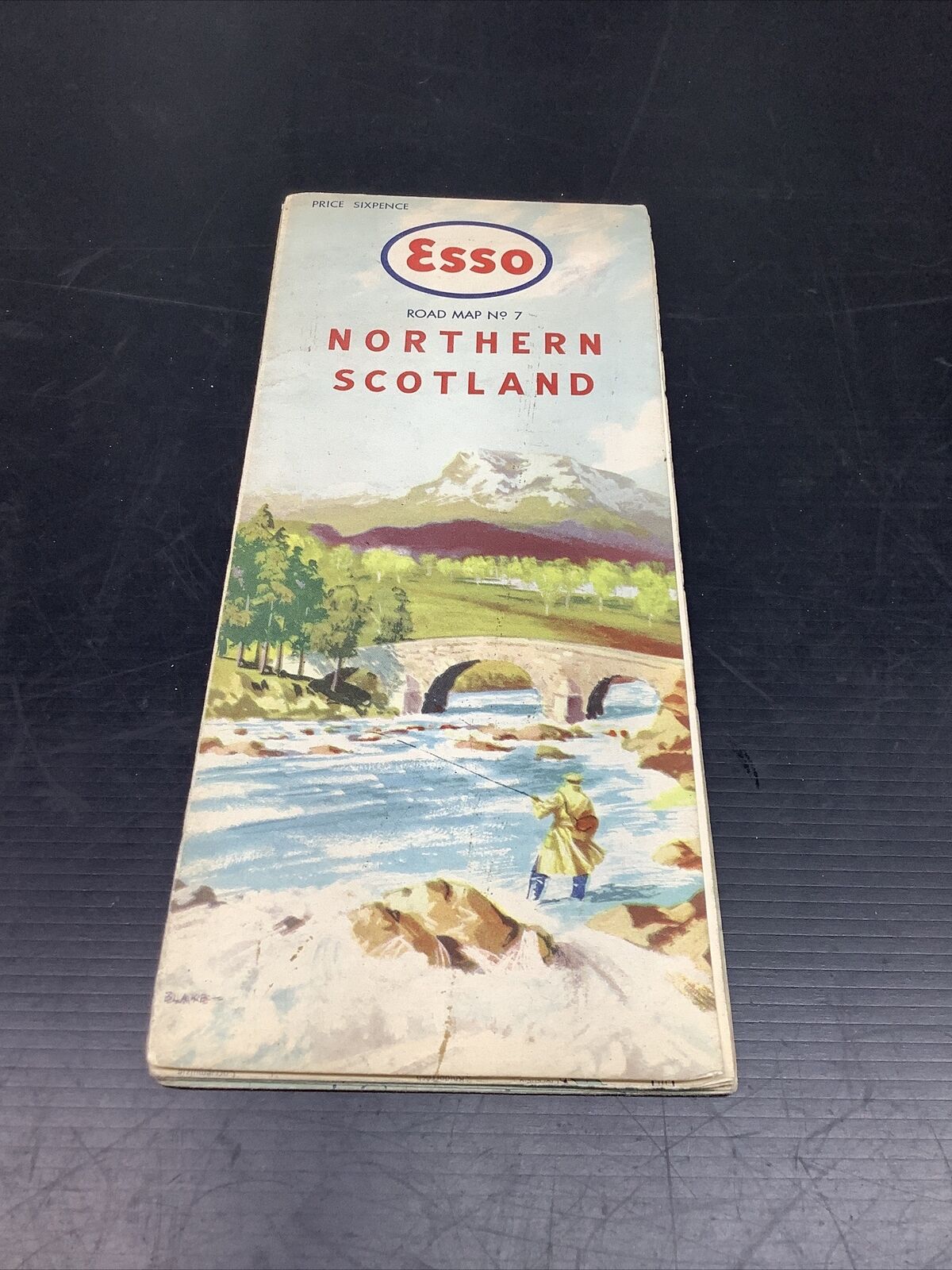 VINTAGE ESSO SOUTH & EAST ENGLAND TRAVEL MAP~1950\'S