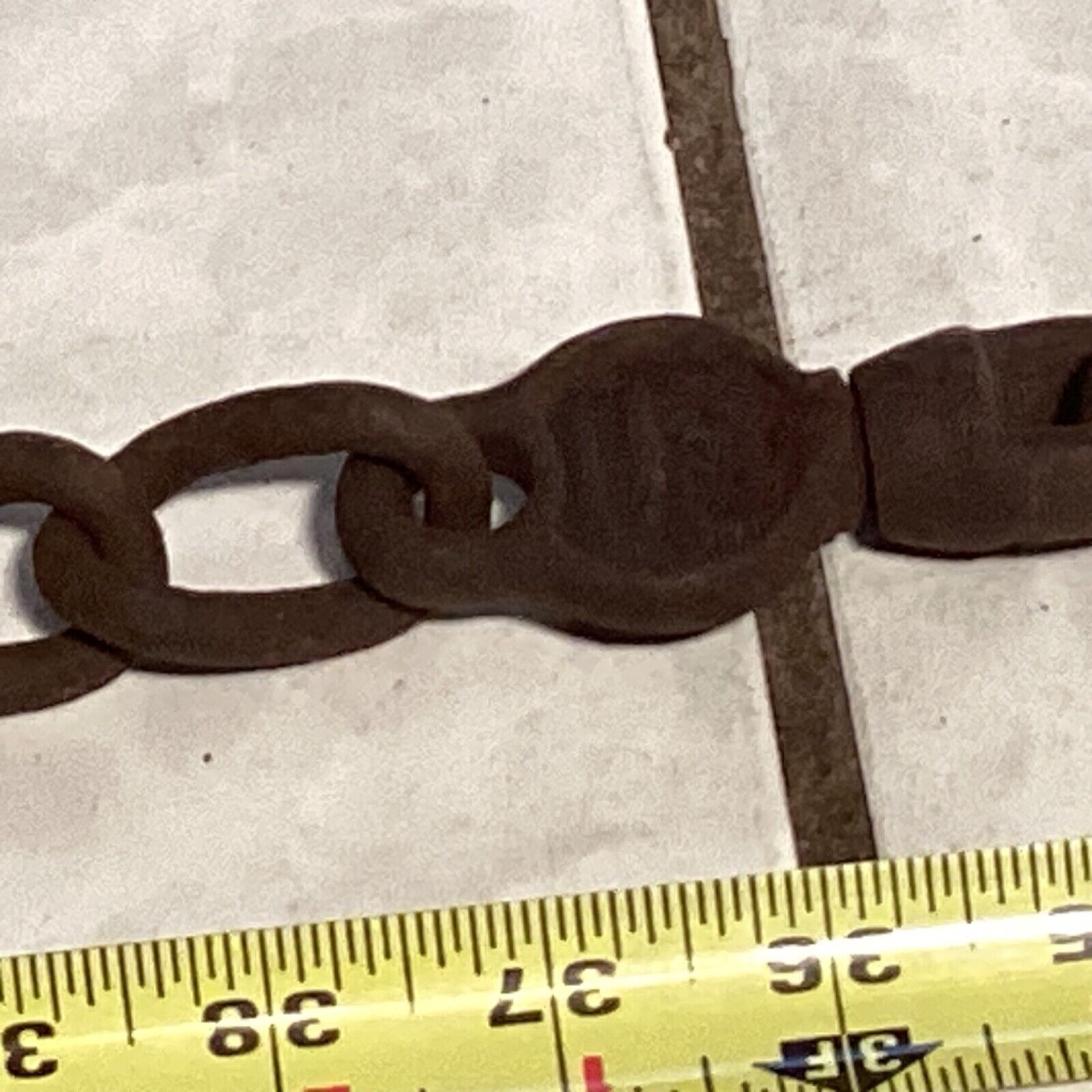 CIVIL WAR ERA  51”  SECTION OF IRON HARNESS CHAIN WITH U S MARKED SWIVEL - RINGS