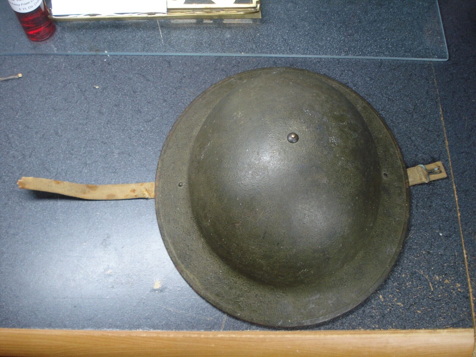 ANTIQUE WWI US Army Doughboy Brodie Military Helmet M1917 Liner Intact P17   EX
