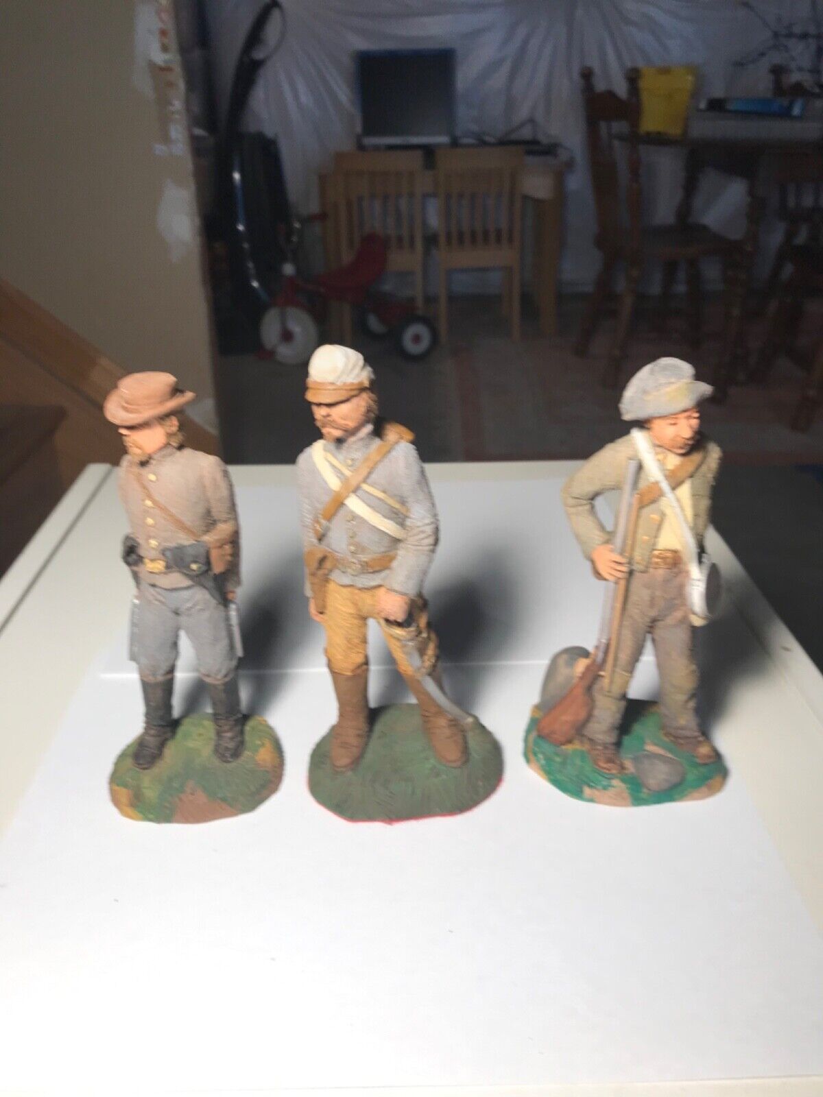 R7 Lot of 3 Resin U.S. Civil War Figurines Soldiers
