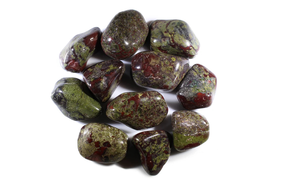 Dragon Blood Jasper Tumbled Gemstones - Bloodstone Bulk Wholesale Options - 1 LB