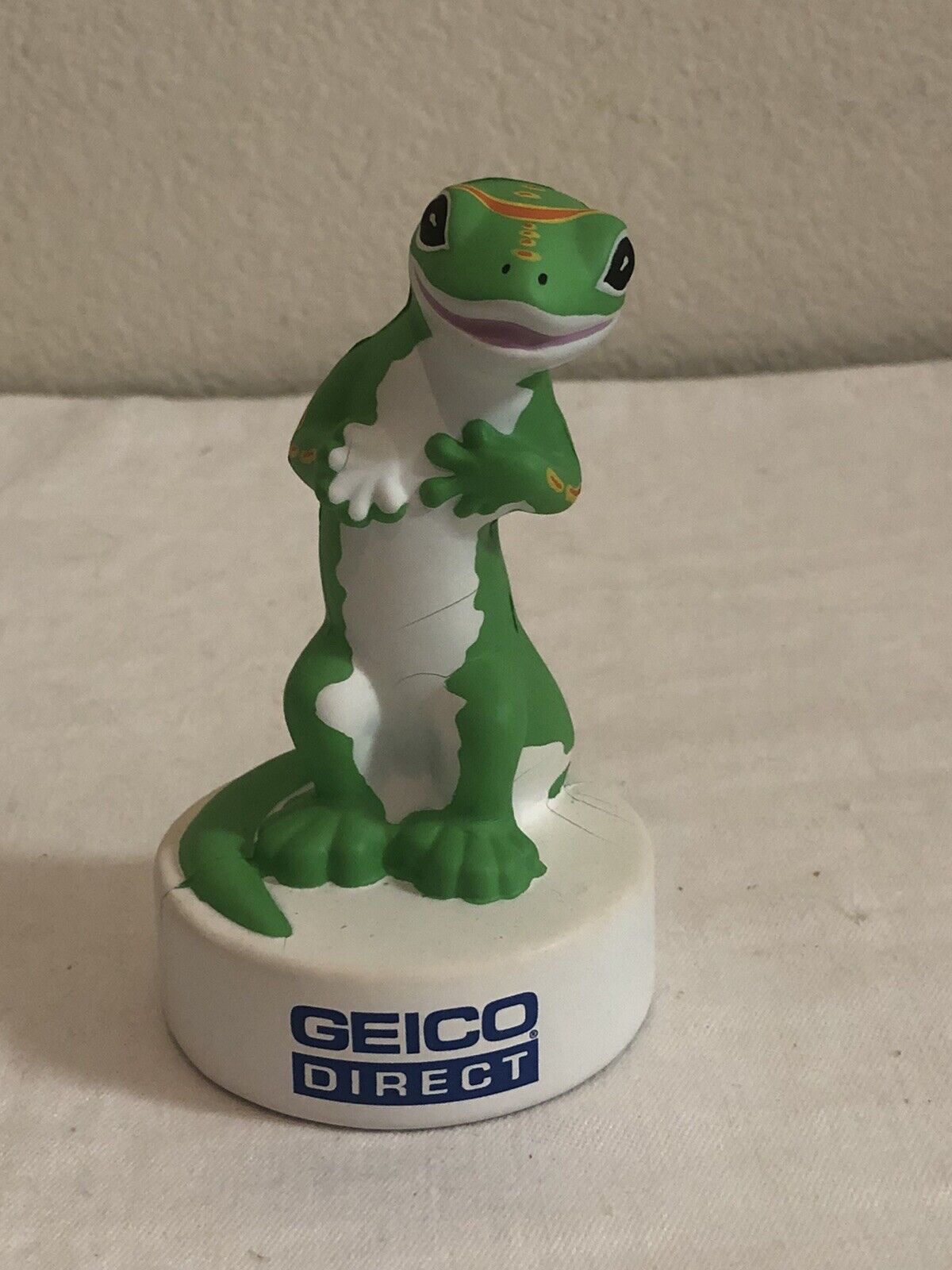 Geico Gecko Green Standing on Promo Stage GEICO Insurance Company