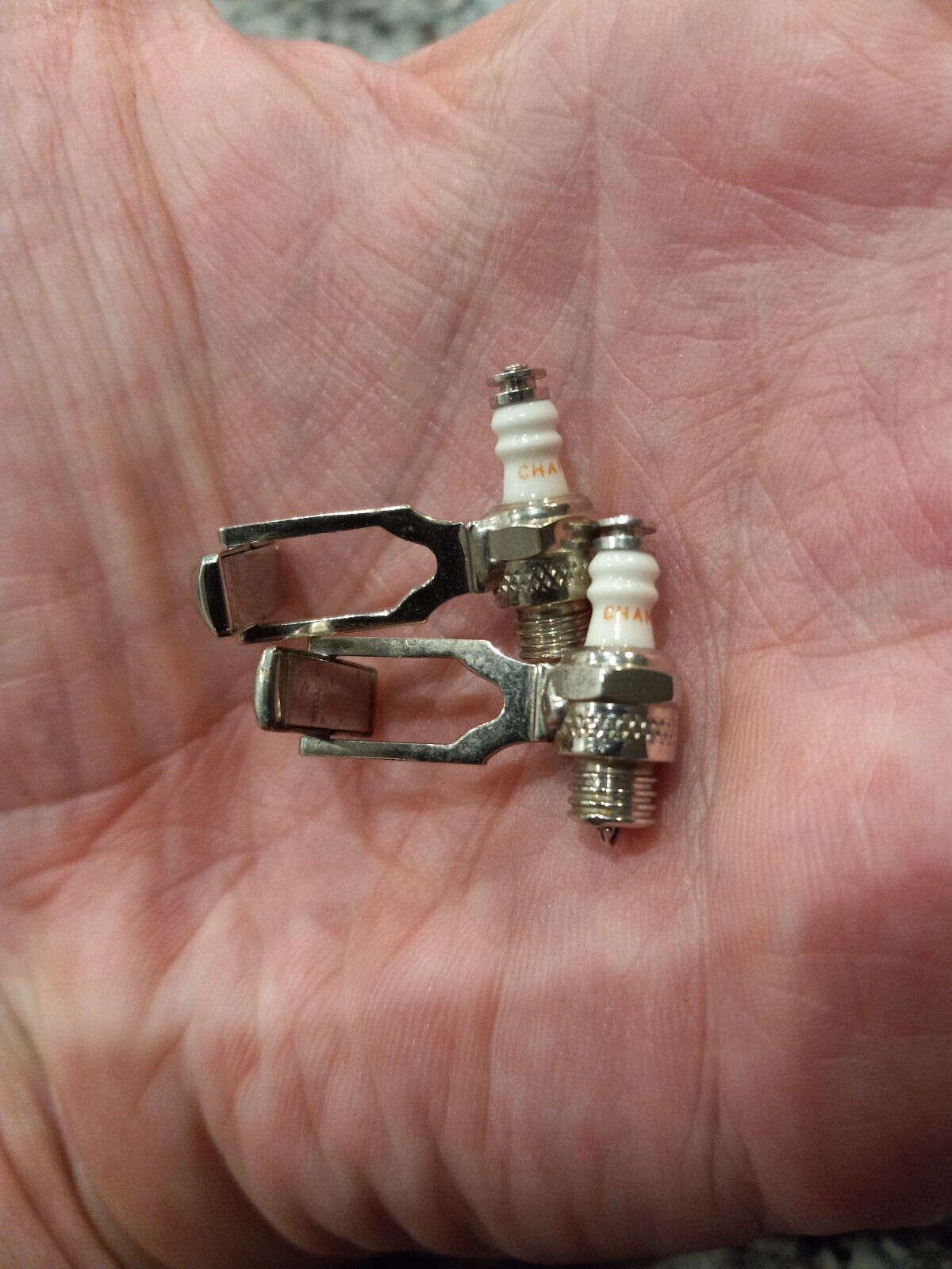 Vintage Miniature Champion Spark Plug cuff links