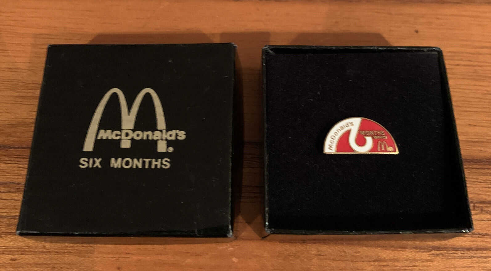 McDonald\'s 6 Month Service Pin w/Box Used 