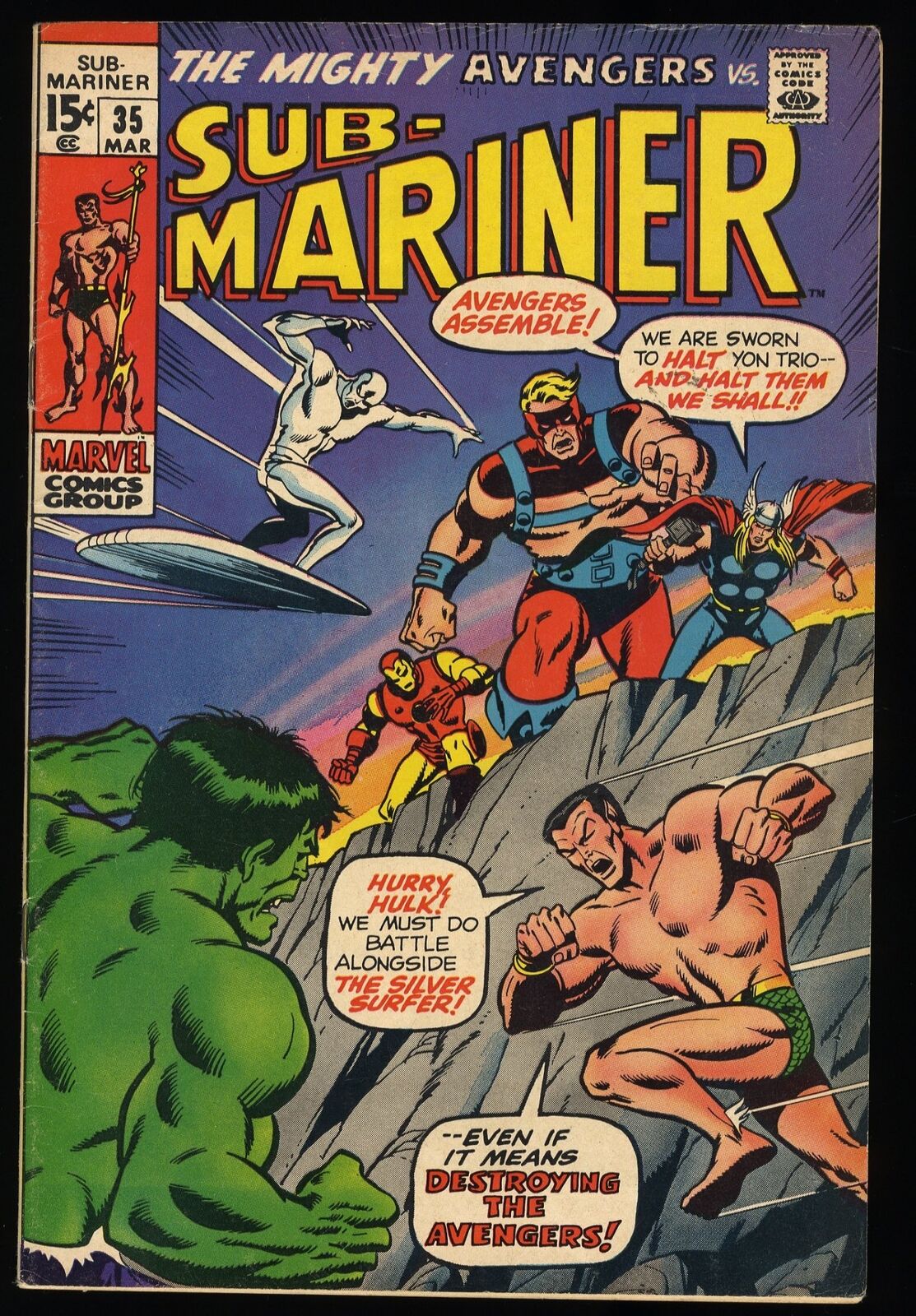 Sub-Mariner #35 FN+ 6.5 2nd Appearance Defenders Sub-Mariner Marvel 1971