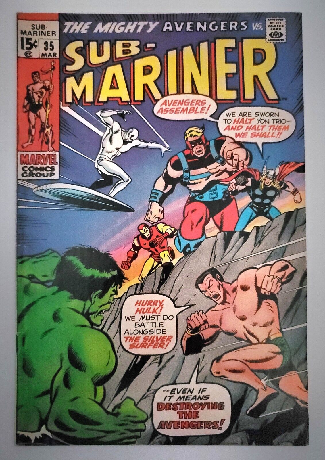 Sub Mariner #35 March 1971 Marvel Comic Bronze Age