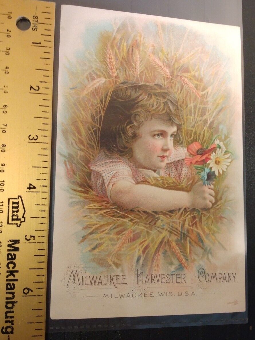 1800\'s  MILWAUKEE HARVESTER COMPANY  Trade Card.  ~TRADECARD~