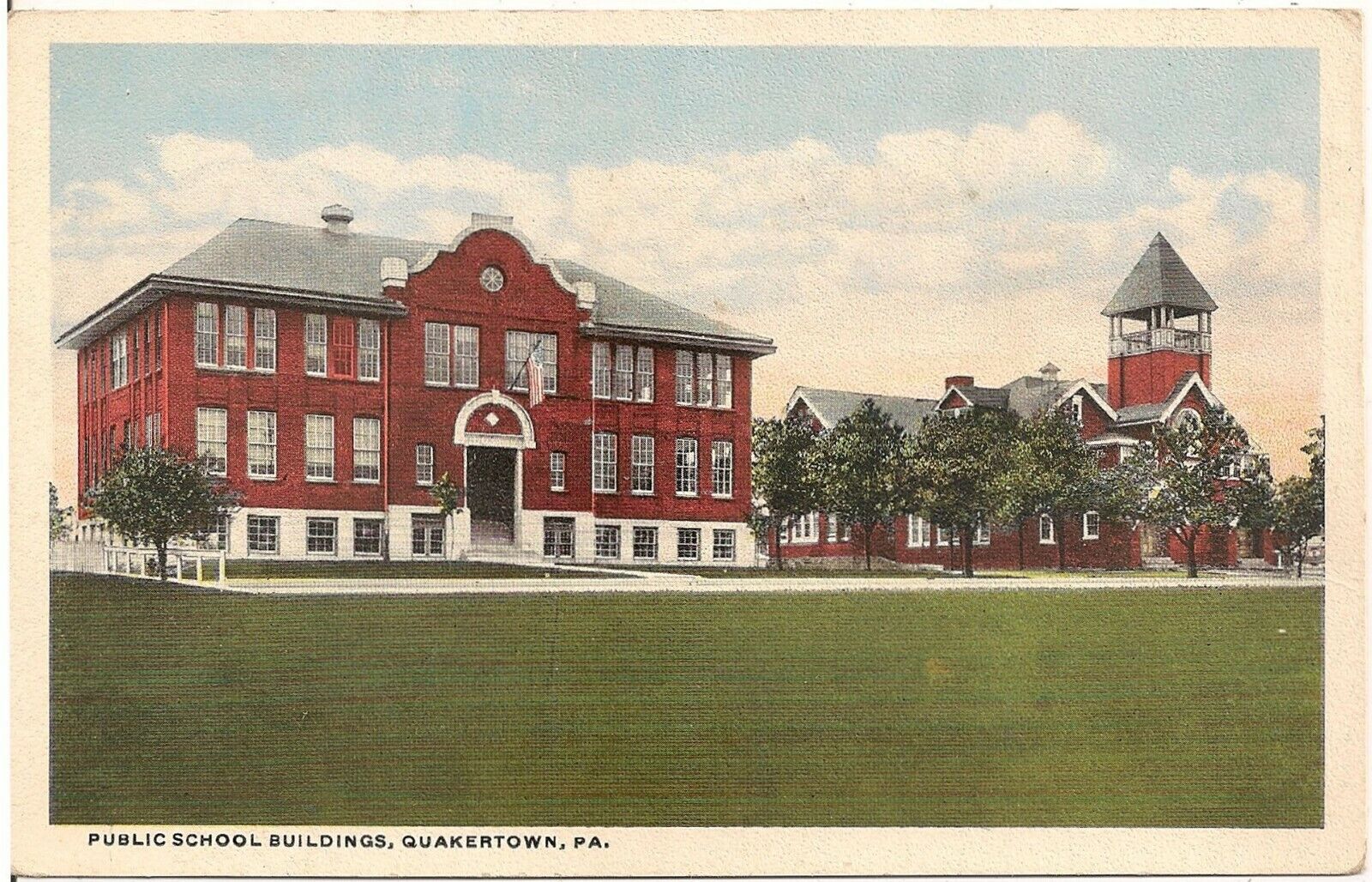 Public Schools Buildings in Quakertown PA Postcard