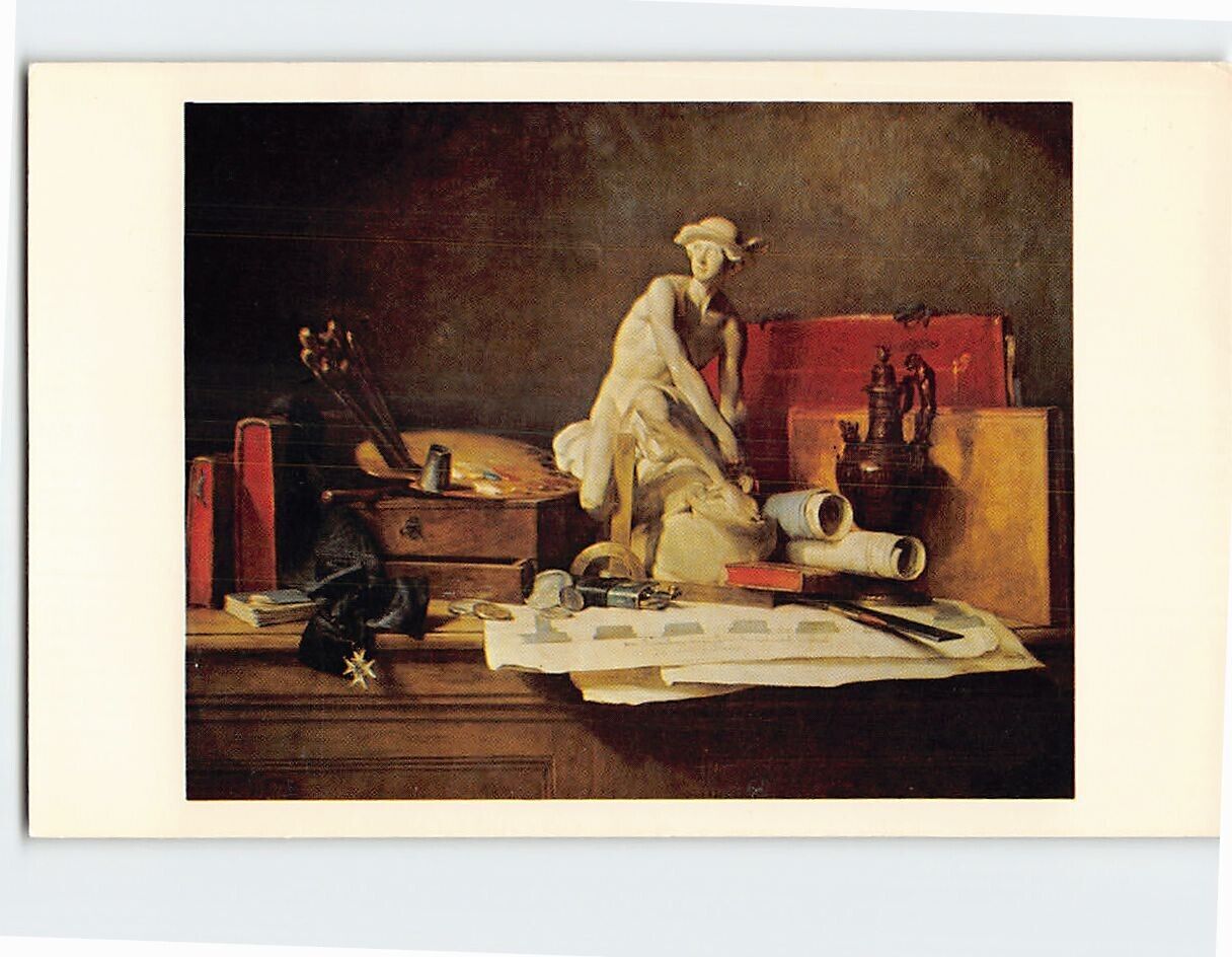 Postcard The Attributes of the Arts By Jean Chardin, Hermitage, Russia