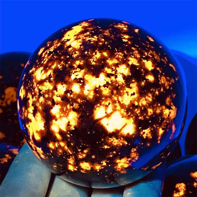55mm+ wholesale Natural Yooperite Gemstone Sphere Healing Quartz Crystal Ball 1p