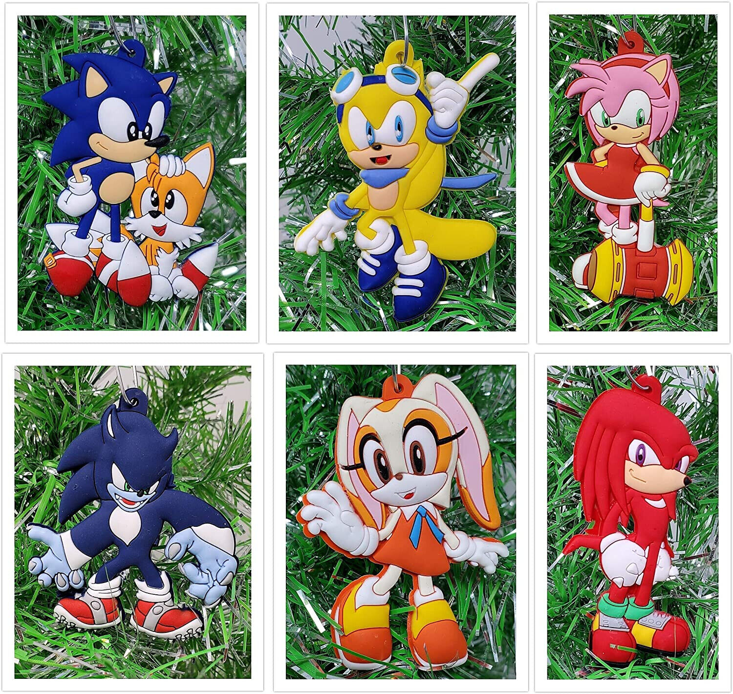 Sonic Christmas Ornament 6 Piece Set BRAND NEW Featuring Cream the Rabbit