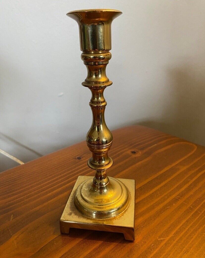 Vintage antique brass candlestick candle holder 7.25”