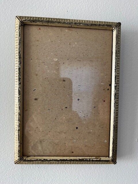 Vintage Picture Frame Gold Tone Metal 5 x7 Mid-Century