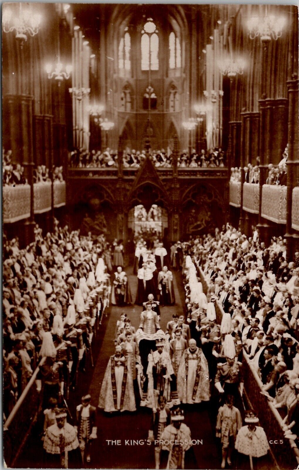 Royalty Coronation Souvenir The Kings Procession King George VI Postcard X1