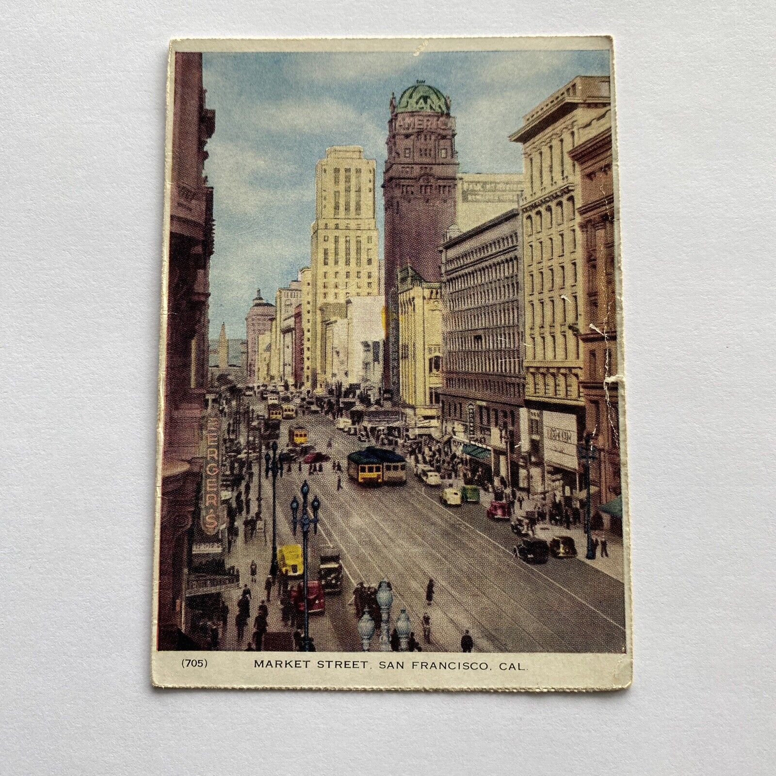 Market Street San Francisco CA Postcard Posted 1950 Folkard 