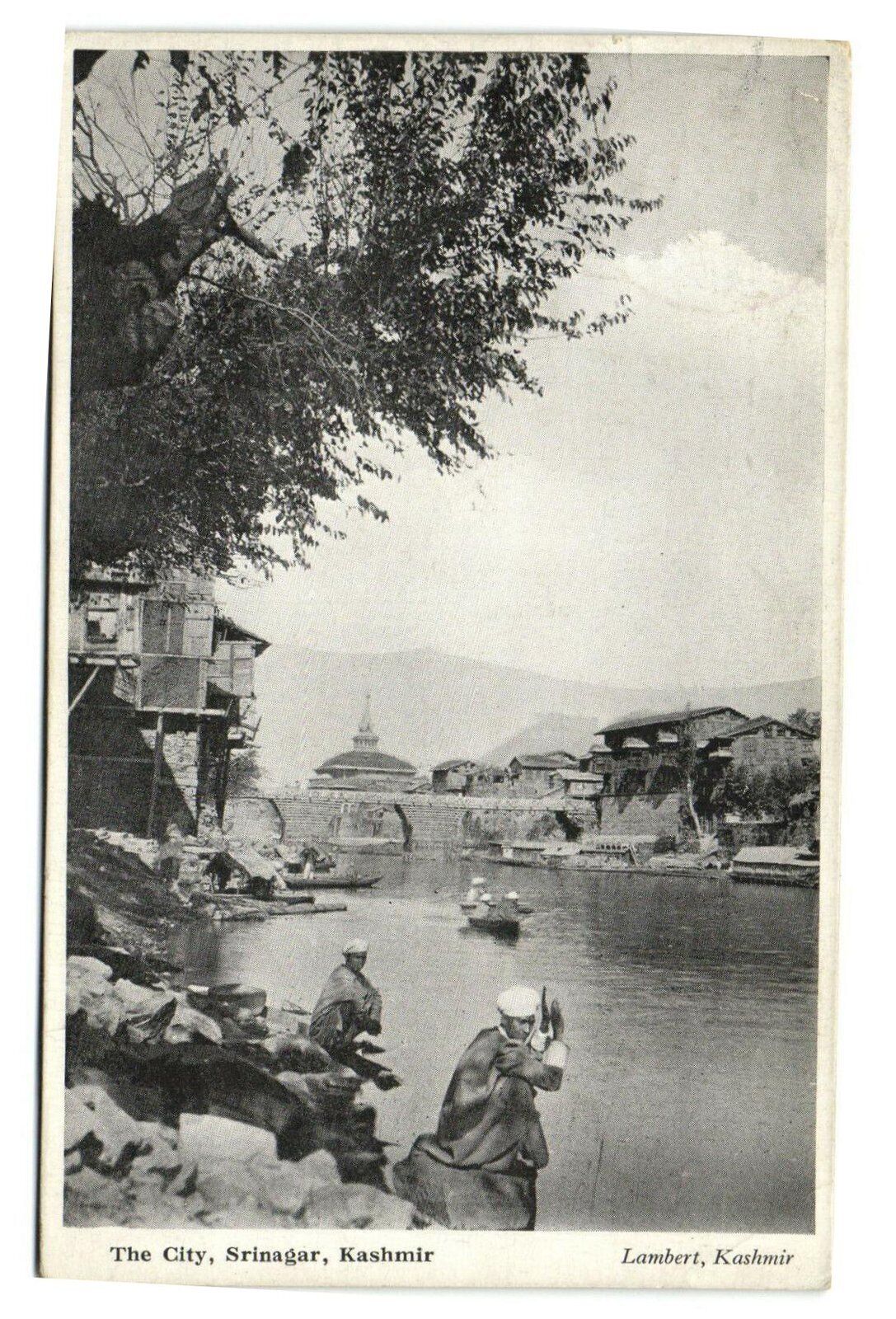 PC INDIA, KASHMIR, SRINAGAR, THE CITY, Vintage Postcard (b33553)