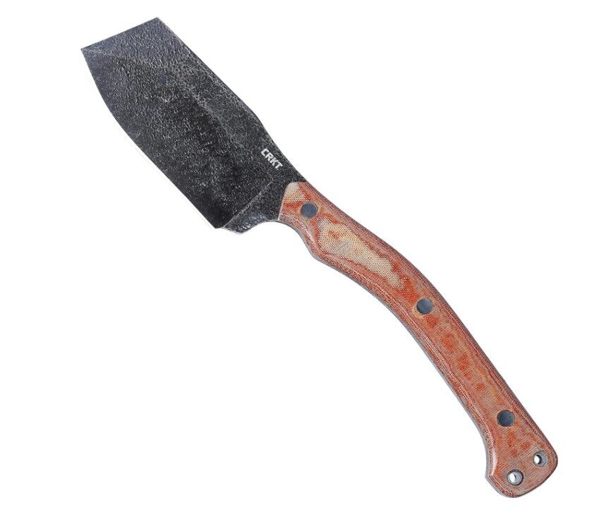 CRKT Razel Nax Fixed Blade Knife: Outdoor Razel Knife-Axe, 1075 Carbon Steel, Fu