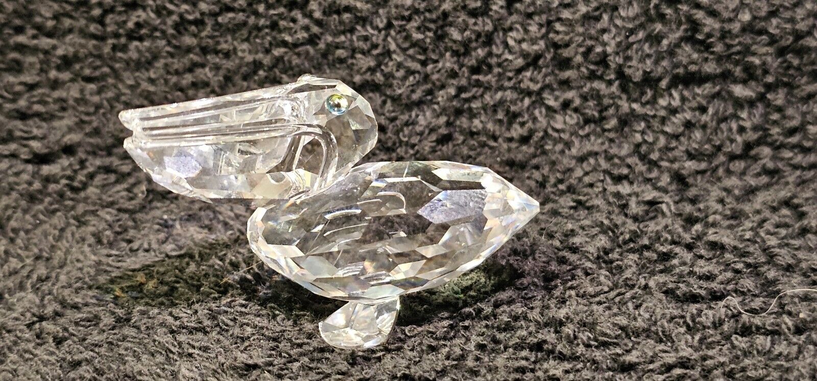 Swarovski Pelican Silver Crystal Figurine