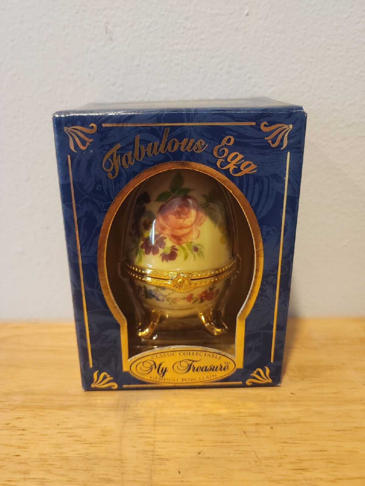 My Treasure Fabulous Egg Genuine Porcelain Hand Painted/Classic Collectible