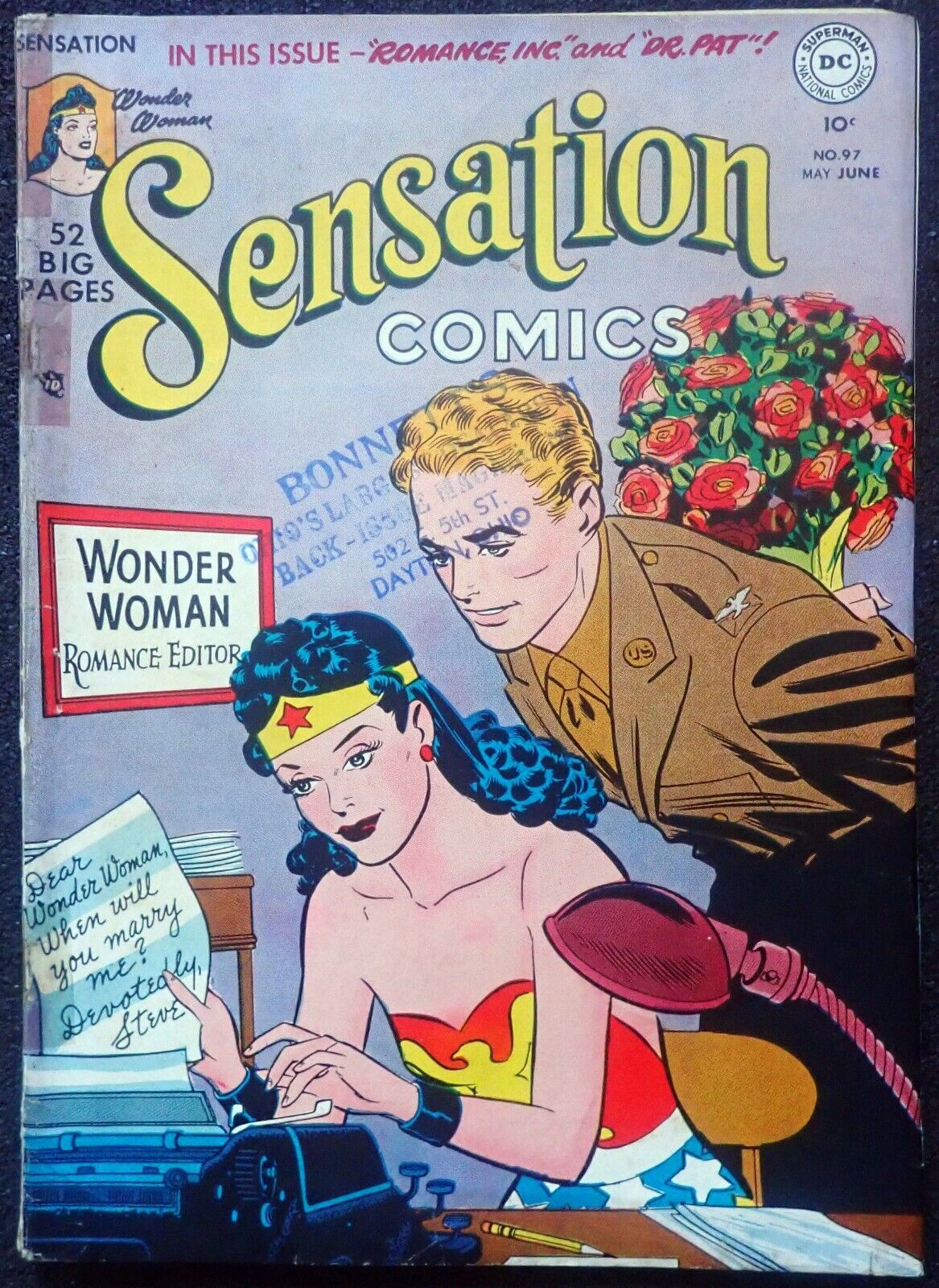 Sensation Comics #97 💝 RARE WONDER WOMAN BEAUTY 💝 1950