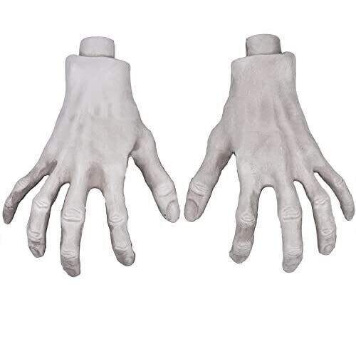 Halloween Skeleton Hands - 1 Pair Realistic Plastic Skeleton Zombie Hands for