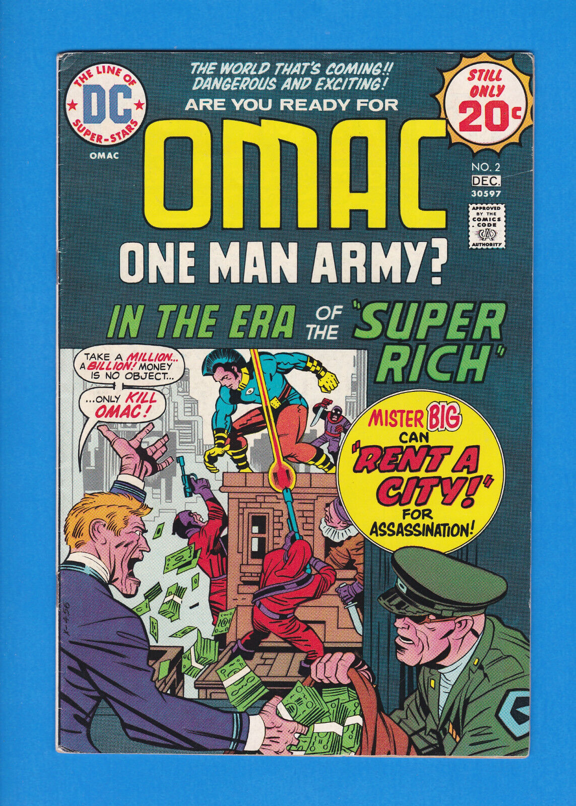 OMAC #2 DC Comics  1974 Jack Kirby Fine